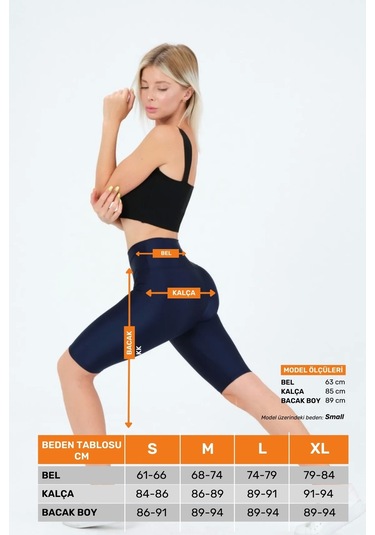 Enenstyle Fashıon Boutıque Yeni Sezon Özel Üretim Toparlayıcı Yüksek Bel Parlak Kumaş Iç Göstermeyen Dizüstü Spor Tayt Saks Mavi