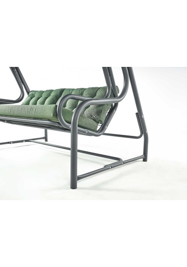 Gondol Üç Kişilik Metal Salıncak Yeşil Rehome Yeşil