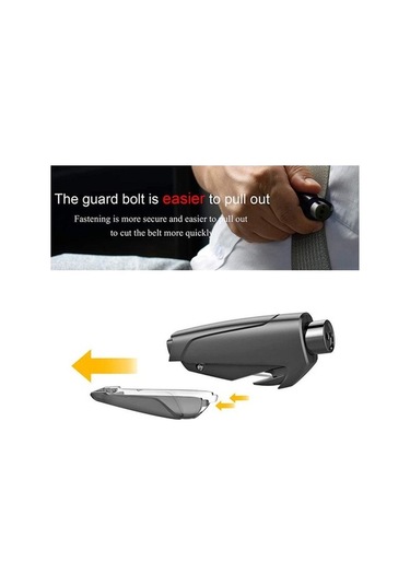 Novahub Araba Acil Kaçış Anahtarı, Pencere Cam Kırıcı, Güvenlik Kurtarma Aracı, 3-in-1 Kurtarma Seti