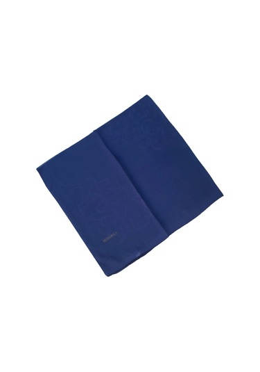 Mısırlı Eşarpları Pamuk Devore Etnik Desenli Eşarp İndigo