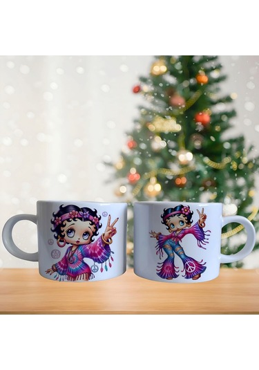 Betty Boop Porselen Fincan / Kupa -mug 747 Beyaz