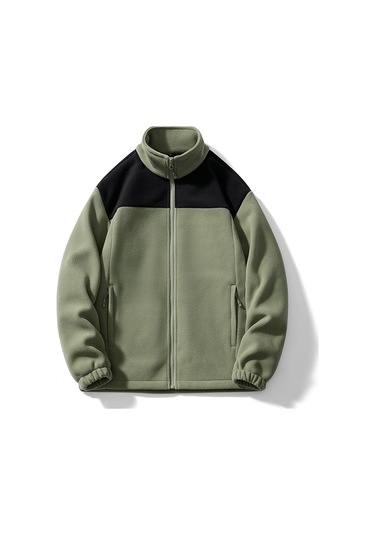 Açık Hava Polar Rüzgar Geçirmez Ve Sıcak Erkek Ceketi Haki