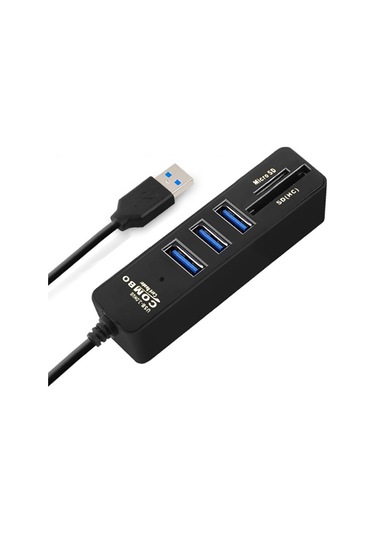 TriLine Combo 3 Port USB3.0  Hub Tf Sd Kart Okuyucu