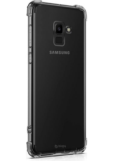 Blogy Galaxy J6 İle Uyumlu Crystal Fit Kılıf Smoke Black