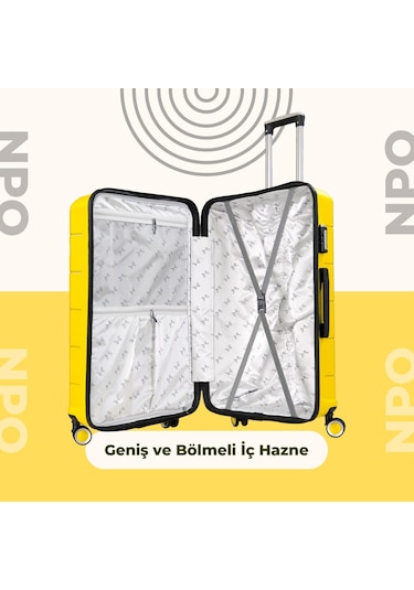 Npo Diamond Pp Polipropilen Küçük Boy Kırılmaz Valiz-sarı Sarı