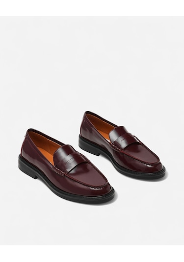 Steve Madden Adıson Wıne Leath Kadın Bordo Loafer Adıson-wıne