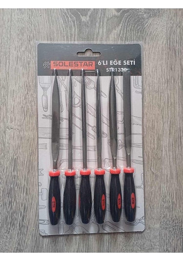 Solestar 6'lı Üçgen Yuvarlak Kare Düz Yassı 18 Cm Eğe Seti