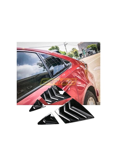 Toyota Corolla Uyumlu Kelebek Cam Vizörü Piano Black 2019-2021