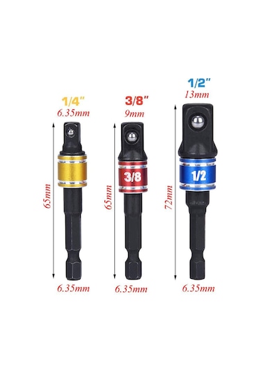Geeroyoo 105 Derece Açılı Manyetik Tornavida Uç Seti - 7 Parça Profesyonel Elektrikli Matkap Aksesuarları