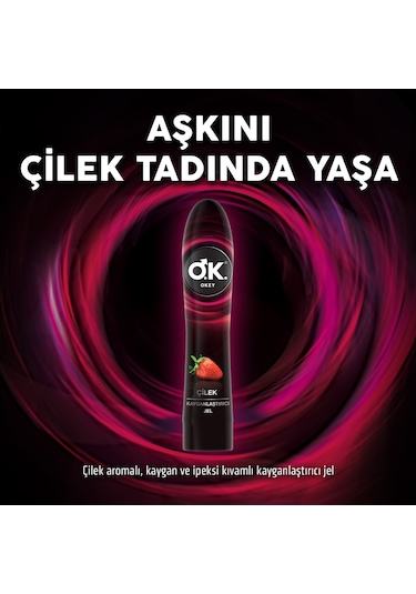 Okey Çilek Aromalı Kayganlaştırıcı Jel 4 x 100 ML