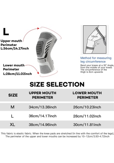 Conventions1 En Yeni Erkek Diz Desteği, Kaymaz Ve Aşınmaya Gri