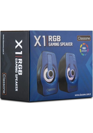 Classone X1 Blue  Rgb Gaming Hoparlör - Mavi