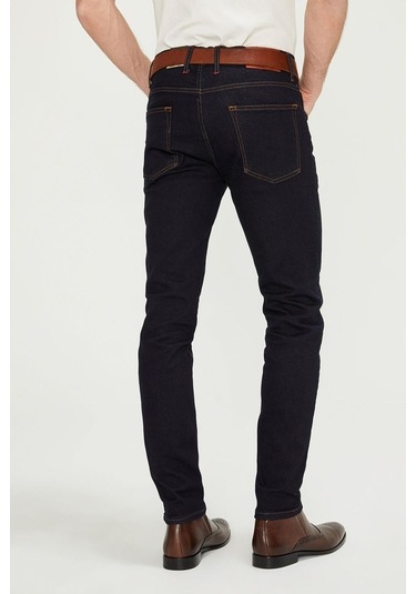 Düz Renk Erkek Kot Pantolon Mavi