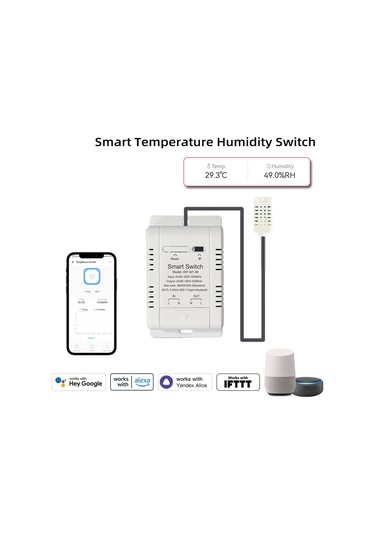 Yaleker Akıllı Sıcaklık Kontrol Cihazı 20a - Wifi İle Uzaktan Erişim, Zamanlama, Alexa/google Desteği Ve 1m Sensörlü Otomasyon