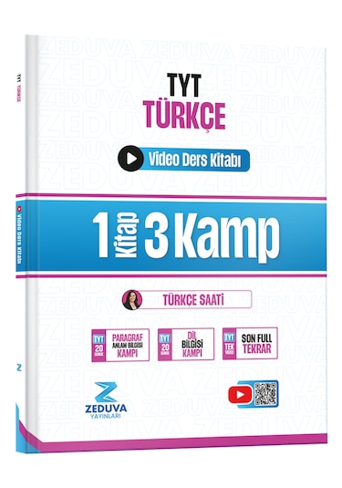 Zeduva Türkçe Saati Tyt Türkçe 1 Kitap 3 Kamp Video Ders Kitabı