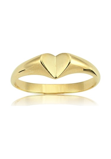 Kalpli Ilani Aşk 14 Ayar Hediye Tasarım Yüzük-Kalpli 14 Ayar Altı