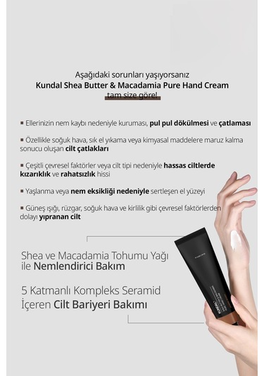 Besleyici El Kremi Kundal Shea Butter & Macadamia Pure Hand Cream Aroma Edition 50ml Jasmine Woody