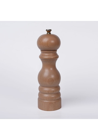 Naturel Ahşap Tuz Ve Karabiber El Değirmeni Öğütücü Grinder 18 Cm Açık Kahverengi