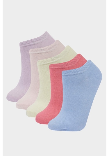 Defacto Kız Çocuk 5li Pamuklu Patik Çorap F8692a8nskr1 ÇoK Renkli