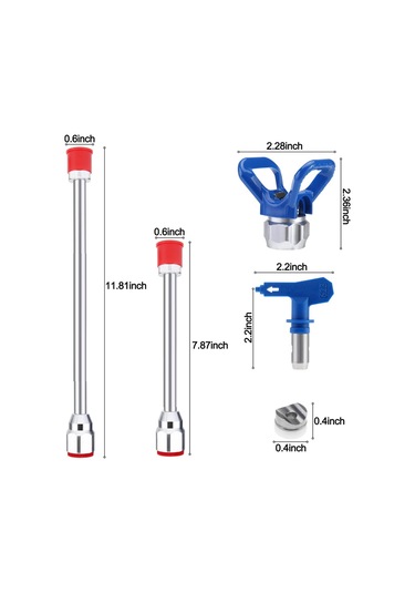 Tersinir Sprey Ucu Nozulları Havasız Sprey Nozulları Uzatma Direği