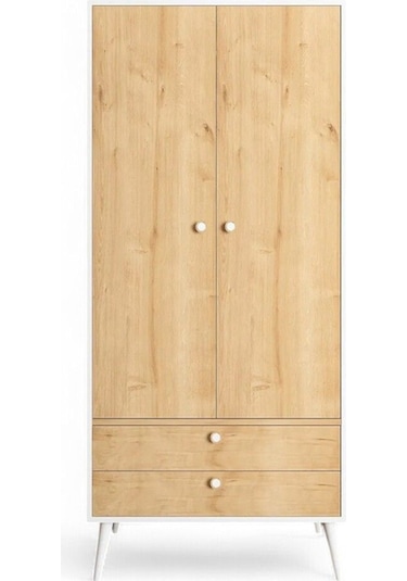 Floradesign Riva Elbise Dolabı / Iki Kapaklı Çekmeceli Dolap / Gardırop