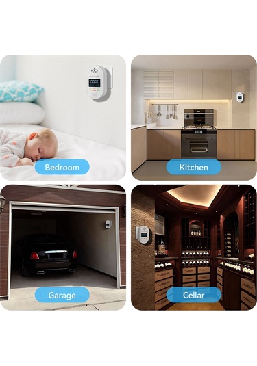 Anjiexun Kapalı Ofis İçin Lcd Ekranlı 4'ü 1 Arada Hava Kalitesi Monitörü Ab