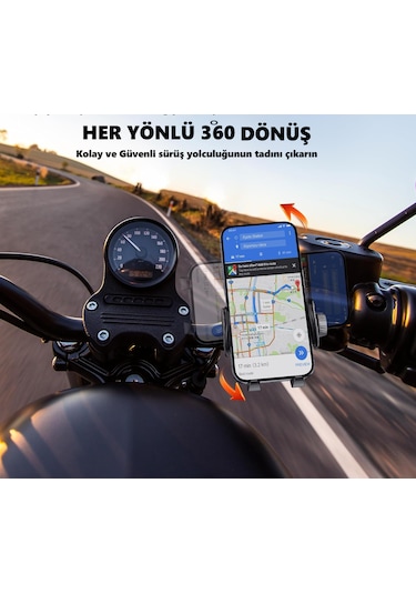 Süspansiyon'lu Titreşim Önleyici Gidon Bağlantılı Motosiklet B... Siyah