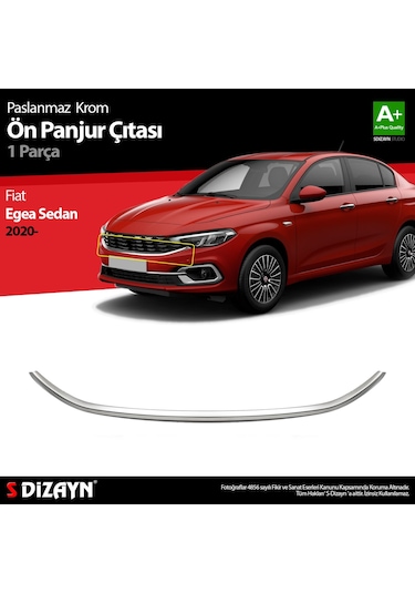 Fiat Egea Sedan Krom Ön Panjur Çıtası 2020 2021 2022 2023 2024