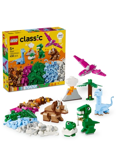 LEGO® Classic Yaratıcı Dinozorlar 11041 - 5 Yaş ve Üzeri Çocuklar için Hayal Gücünü Geliştiren Yaratıcı Oyuncak Yapım Seti (450 Parça)
