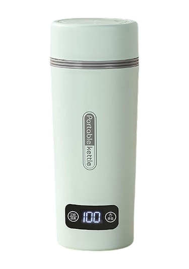 Suntek 350 ML Taşınabilir Otomatik Kapanan Kahve Su Isıtıcısı Yeşil