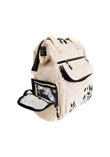 Bebek Bakım Çantası Organizatör Fonksiyonel Lüx Anne Bebek Bakım Sırt Çantası Lale Krem