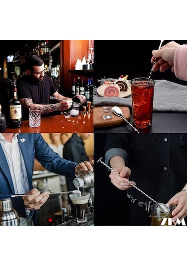 Zem Kokteyl Karıştırma Kaşığı Seti 3 Lü