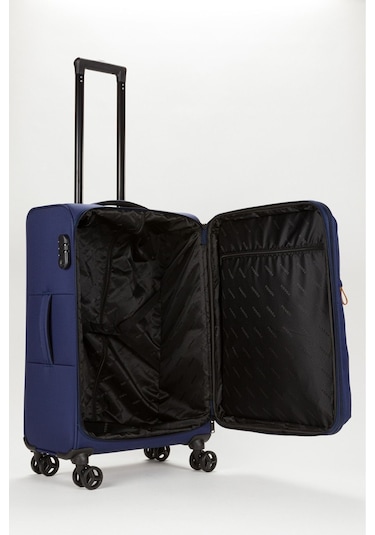 Unisex Kabin Boy Kumaş Valiz 028-03 Lacivert