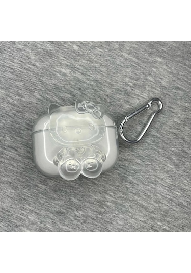 Apple Airpods Pro 2. Nesil Sevimli Karışık Figürlü Silikon Kılıf Şeffaf