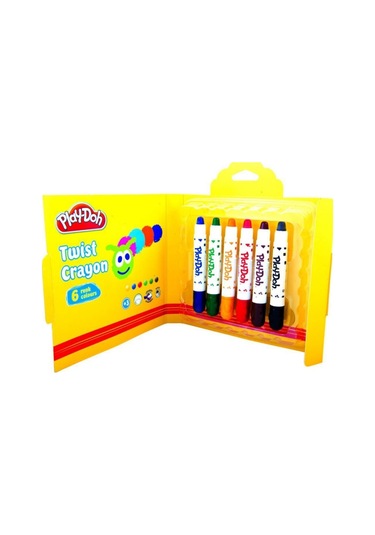 Play-Doh 6 Renk 10Mm Twist Crayon Karton Kutu Mum Boya