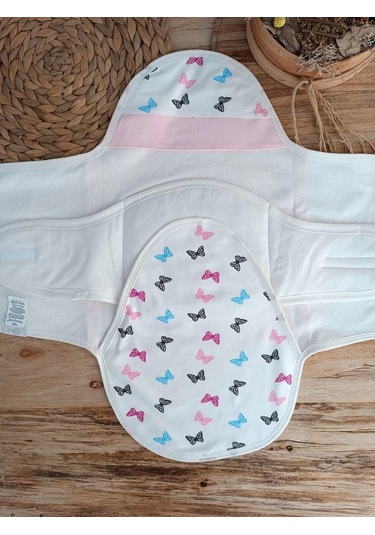 Yenidoğan İlk Baharın Ceylanı Nakışlı Çıt Çıt Kapama Bebek Kundak Ekru ekru