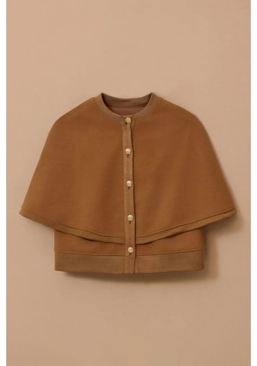 Kadın Katmanlı Kaşe Panço - Camel Camel