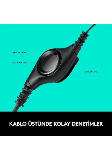Logitech H390 981-000406 USB Kablolu Kulak Üstü Kulaklık