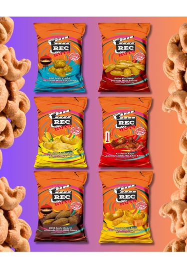 Lüx Soslu Fırınlanmış Sağlıklı Atıştırmalık Karışık Kuruyemiş 6 Adet 240 G