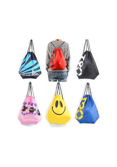 Sones Bağcıklı Cepli Giyim Çantası Su Geçirmez Plaj Saklama Çantası Gül Kırmızısı Diğer