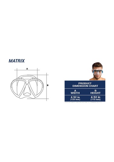 Parumarin Cressi Matrix Blue Dalış Ve Yüzme Maskesi