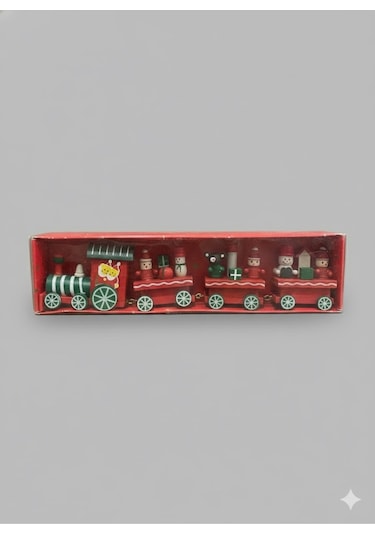 Yılbaşı Ahşap Tren Dekoru