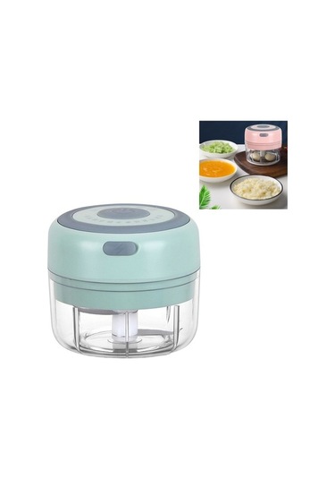 Pazly Cbtx Elektrikli Usb Şarjlı Kırma Sarımsak Soyma Cihazı, Kablosuz Mini Sarımsak Kesici Yeşil, Küçük Ve Hafif Yeşil