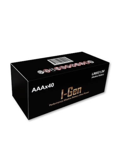 I-Gen A115 Ultra Alkalin AAA İnce Kalem Pil 40'lı Paket LR03 1.5V