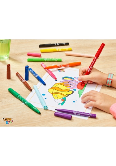 Bic Visa XL Jumbo Keçeli Boya Kalemi 12'li