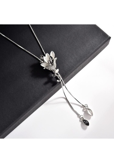 Dancemonkey Ve Uzun Takı Püskül Mizaç Kore Kolye Kolye Kolye Kazak Gri Elbise Beyaz Bayan Aksesuarları To Çok Renkli