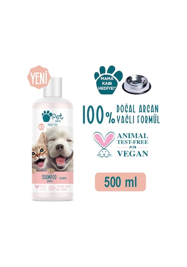 Pet Love Şampuan Çilek Doğal Argan Yağlı 500 ML