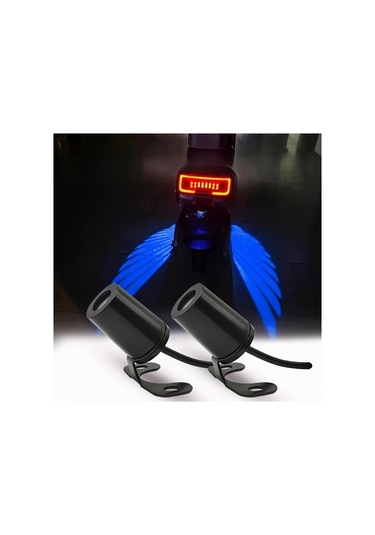 Chuangyinshop 2pcs Angel Wings Led Motorcycle Dekoratif Işık Ice Blue Evrensel Fit Kolay Kurulum
