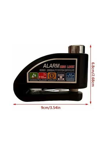 Sarı Yeşil 110 Desibel Motosiklet Alarm Disk Fren Kilidi, Bisiklet Ve Elektrikli Scooter Kilit