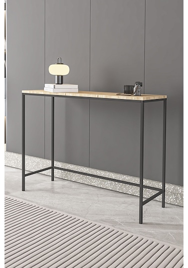 Canvas Meşe Metal Dresuar Siyah
